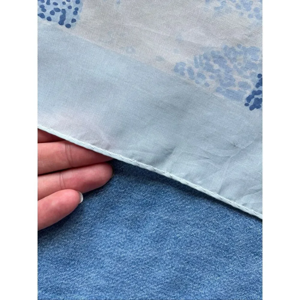 French Country Cottagecore Blue Toile Scenic Square Scarf Parisian Romantic 25.5